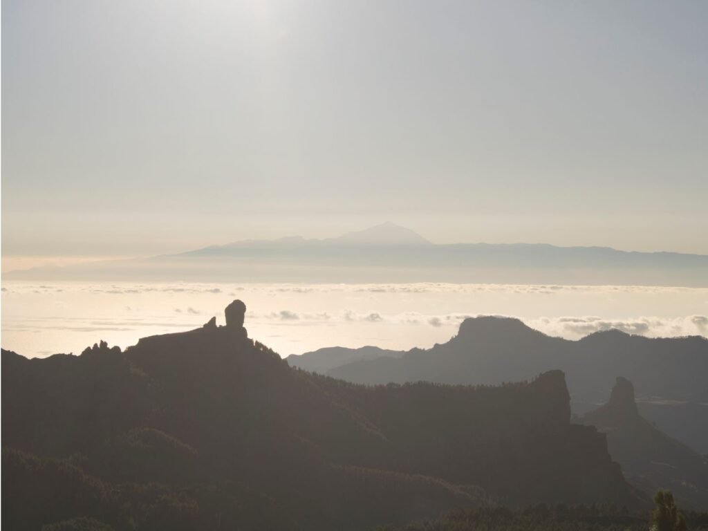 Vistas al Roque Nublo al atardecer