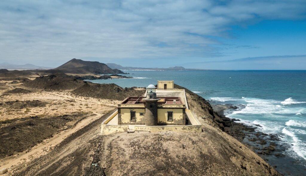 Vista aérea del Faro de Punta Martiño
