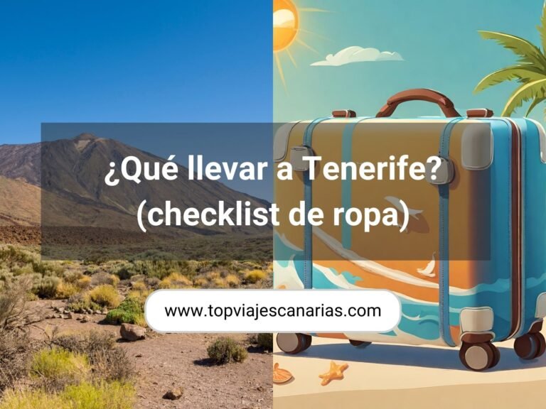 ¿Qué llevar a Tenerife? (Checklist de ropa)